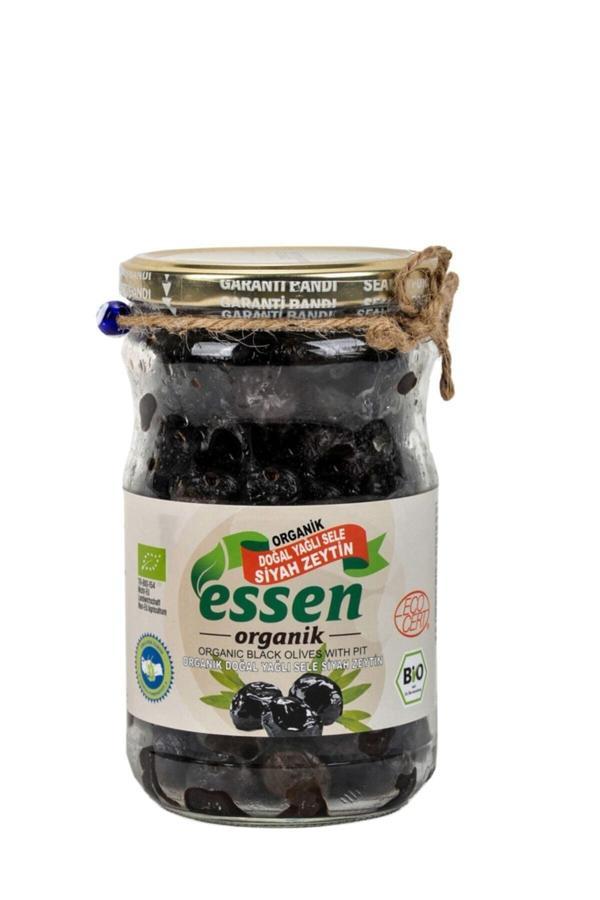 Essen Organik Organik Yağlı Sele 261-290 Kb Siyah Zeytin Cam 660 Ml - Image 1