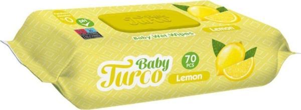 Baby Turco Limon Kokulu 70 Yaprak Islak Bebek Havlusu (1 x 70 Adet) - Image 1
