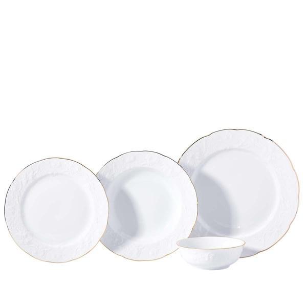 Korkmaz Country Collection 60 Parça Yemek Takımı Gold A8298 - Image 1