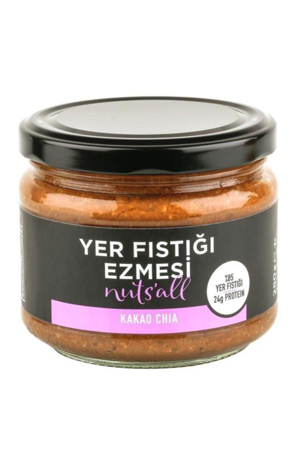 Nuts'All Kakaolu Chialı Yer Fıstığı Ezmesi 280 G - Enerji Deposu - Image 1