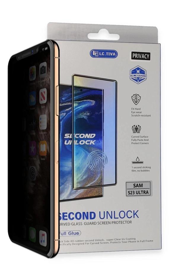 Samsung Galaxy S23 Ultra Durable Full Glue Curved Hayalet Cam-(5796) - Image 1