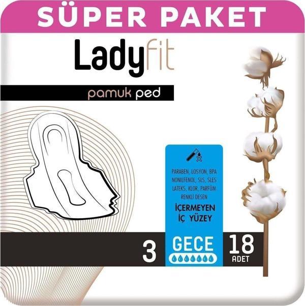 Fırsat Kapıda Pamuk Ped Süper Gece 18 Ped - Image 1