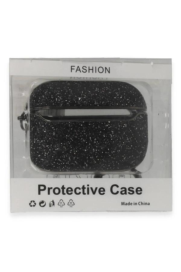 Airpods Pro (1.nesil) Spell Simli Kılıf - Siyah-(5796) - Image 1