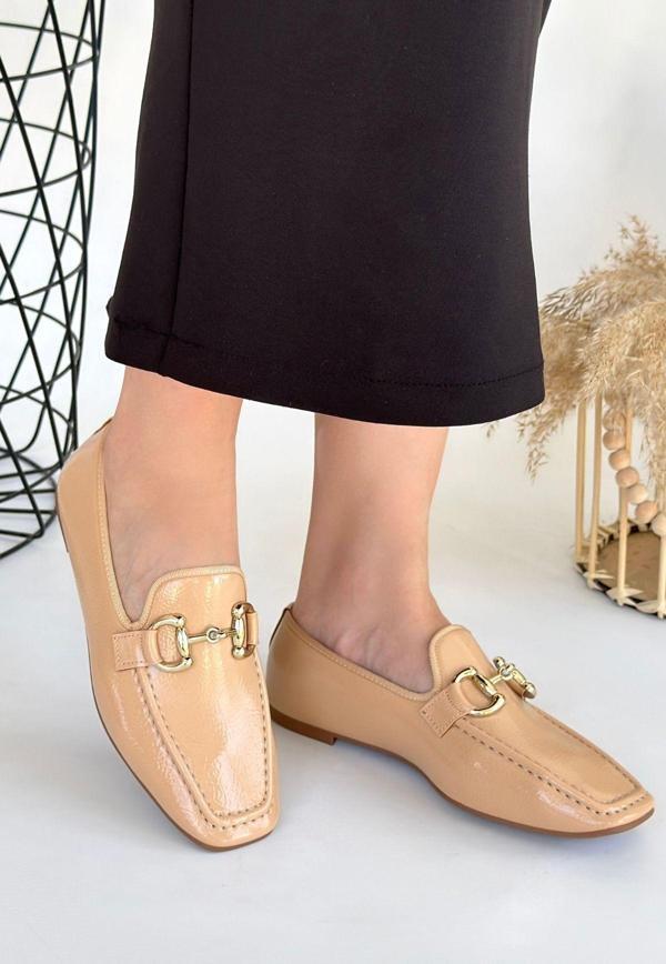 Nude Rugan Babet Ayakkabı - Image 1