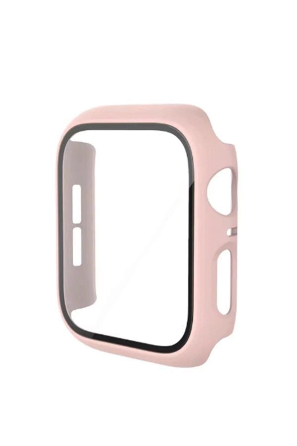 Apple Watch 44mm Camlı Kasa Ekran Koruyucu - Pembe-(5796) - Image 1