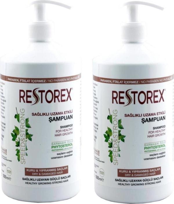 Restorex Şampuan 1000 ml Kuru Yıpranmış Saçlar Için X 2 Adet - Image 1