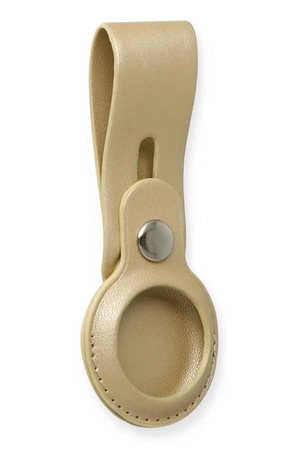 Airtag Askılı Deri Kılıf - Gold-(5796) - Image 1