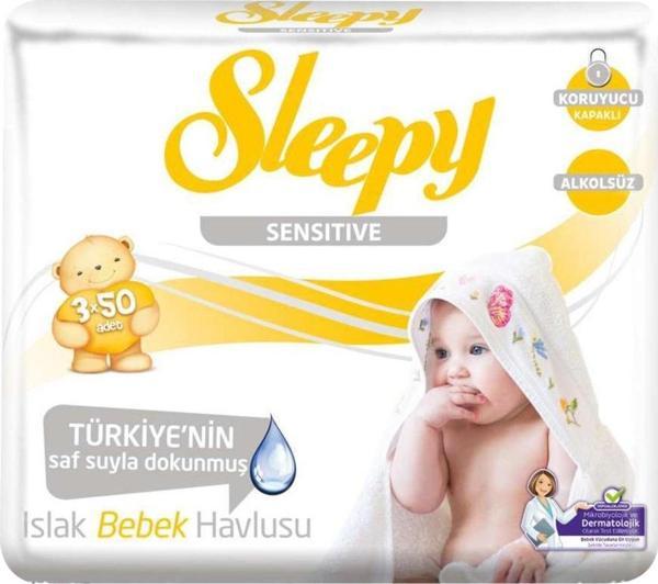 Sleepy Sensitive Islak Havlu 50 Yaprak 3'lü Paket - Image 1