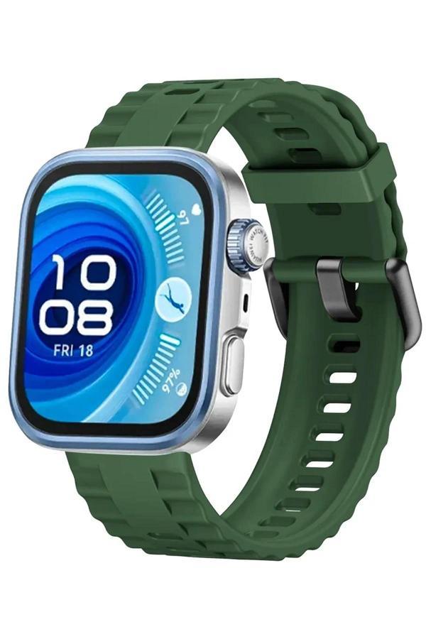 Huawei Watch Fit 3 Klasik Kordon - Koyu Yeşil-(5796) - Image 1