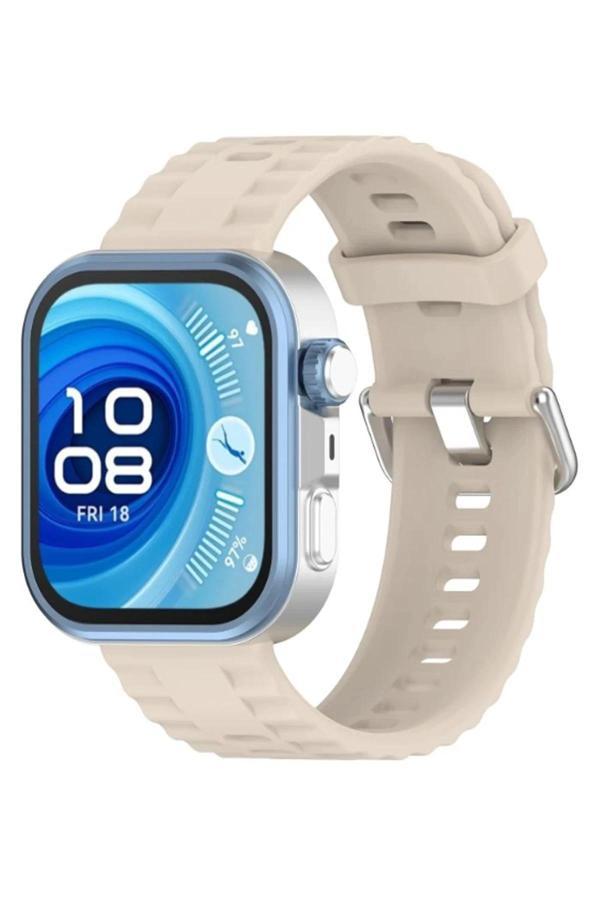 Huawei Watch Fit 3 Klasik Kordon - Krem-(5796) - Image 1