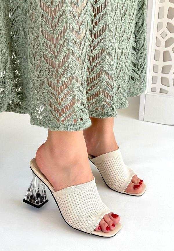 Ten Triko Topuklu Terlik - Image 1