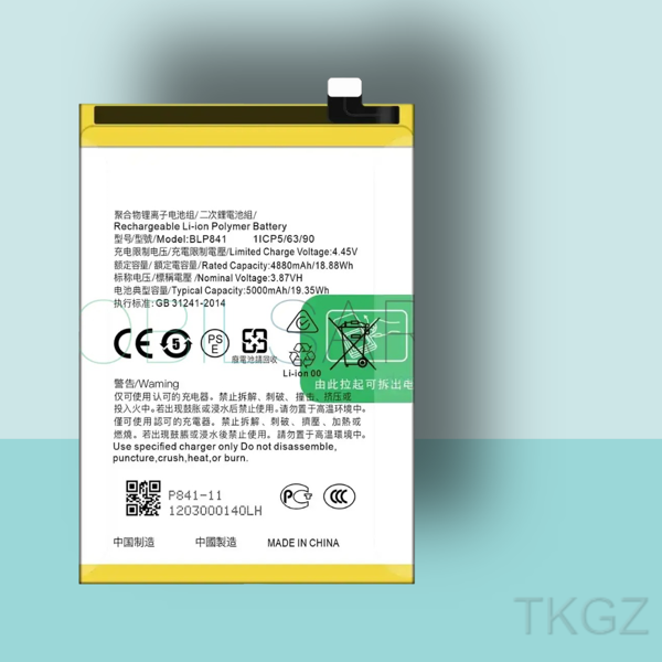 Tkgz - OPPO REALME 8 - BLP-841 - Batarya Pil Orijinal Sıfır - Image 1