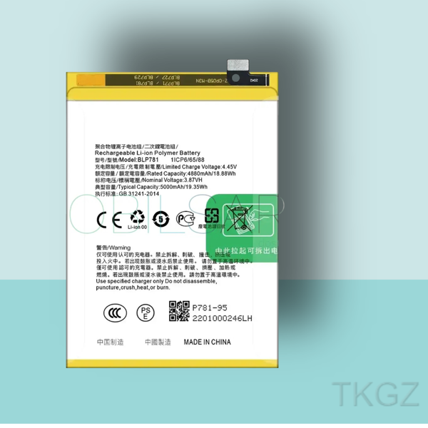 Tkgz - OPPO A72 - BLP-781 - Batarya Pil Orijinal Sıfır - Image 1