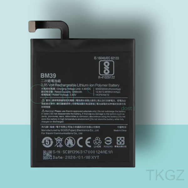 Tkgz - Xiaomi Mİ6 -BM39 - Xatarya Pil Orijinal Sıfır - Image 1