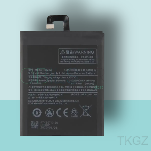 Tkgz - Xiaomi Mİ NOTE 3 - BM3A - Batarya Pil Orijinal Sıfır - Image 1