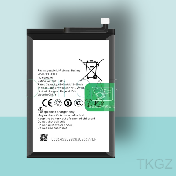 Tkgz - Tecno SPARK 6 GO - BL-49FT - Batarya Pil Orijinal Sıfır - Image 1