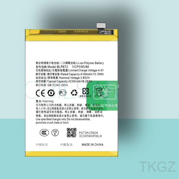 Tkgz - OPPO A5S - BLP-673 - Batarya Pil Orijinal Sıfır - Image 1