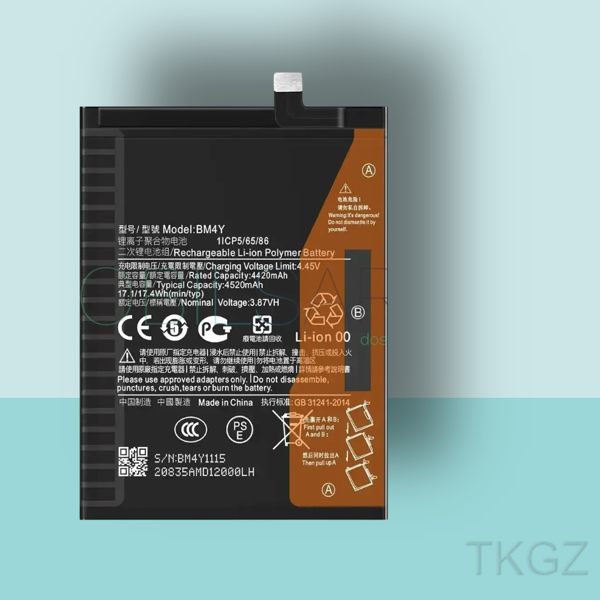 Tkgz - Xiaomi POCO F3 - BM4Y - Batarya Pil Orijinal Sıfır - Image 1