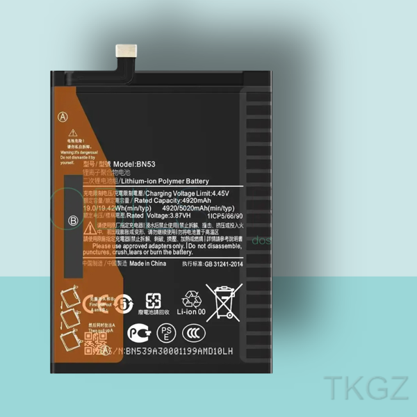 Tkgz - Xiaomi REDMİ NOTE 9 PRO - BN53 - Batarya Pil Orijinal Sıfır - Image 1