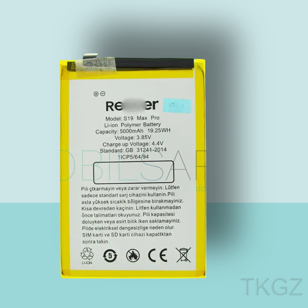 Tkgz - REEDER S19 MAX PRO Batarya Pil Orijinal Sıfır - Image 1