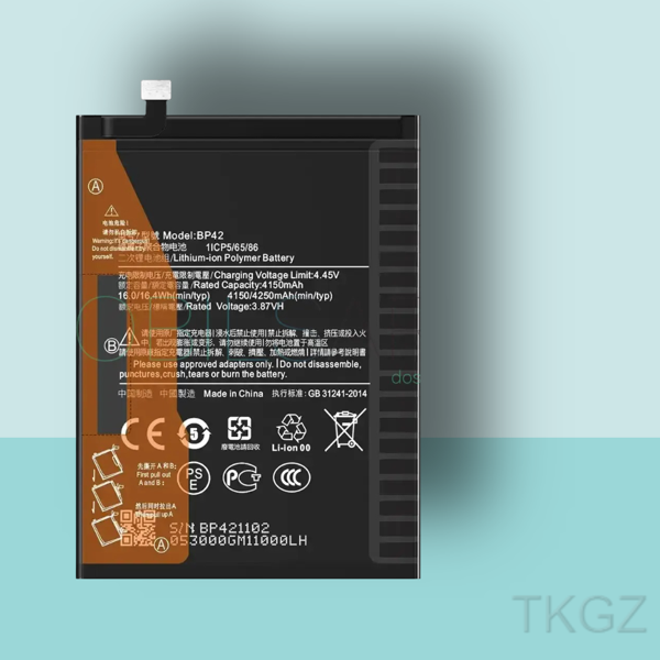Tkgz - Xiaomi Mİ11 LİTE - BP42 - Batarya Pil Orijinal Sıfır - Image 1