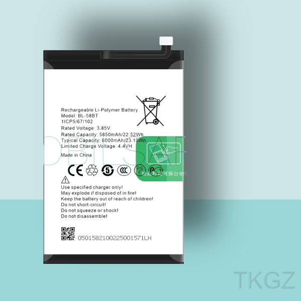 Tkgz - Tecno POVA 4 - BL-58BT - Batarya Pil Orijinal Sıfır - Image 1
