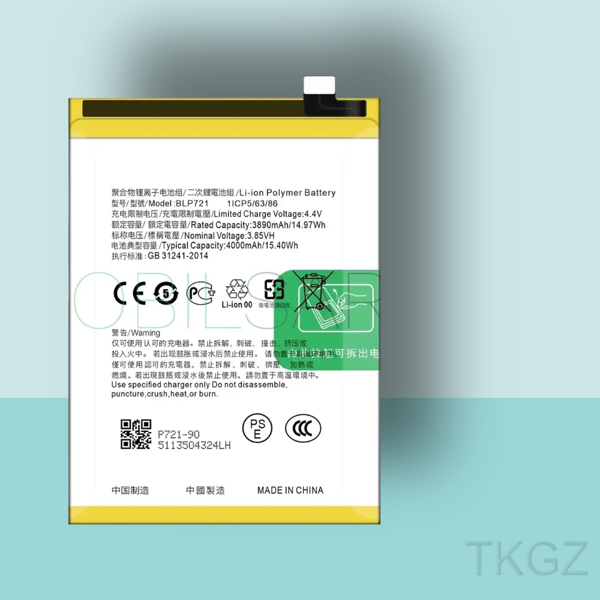 Tkgz - OPPO REALME C2 - BLP-721 - Batarya Pil Orijinal Sıfır - Image 1