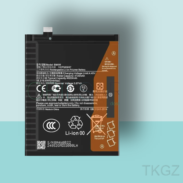 Tkgz - Xiaomi Mİ10T LİTE - BM4W - Batarya Pil Orijinal Sıfır - Image 1