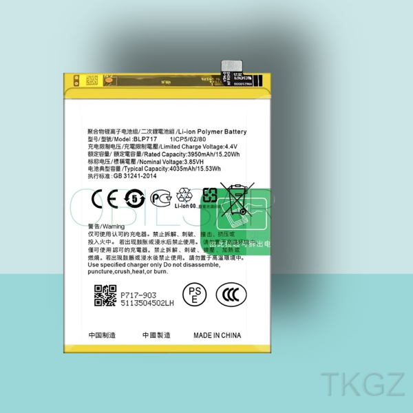 Tkgz - OPPO RENO Z BLP-771 Batarya Pil Orijinal Sıfır - Image 1