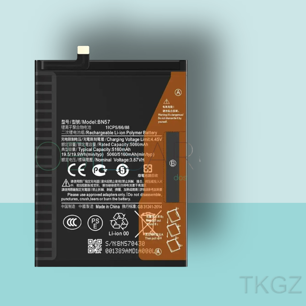 Tkgz - Xiaomi POCO X3 PRO - BN57 - Batarya Pil Orijinal Sıfır - Image 1