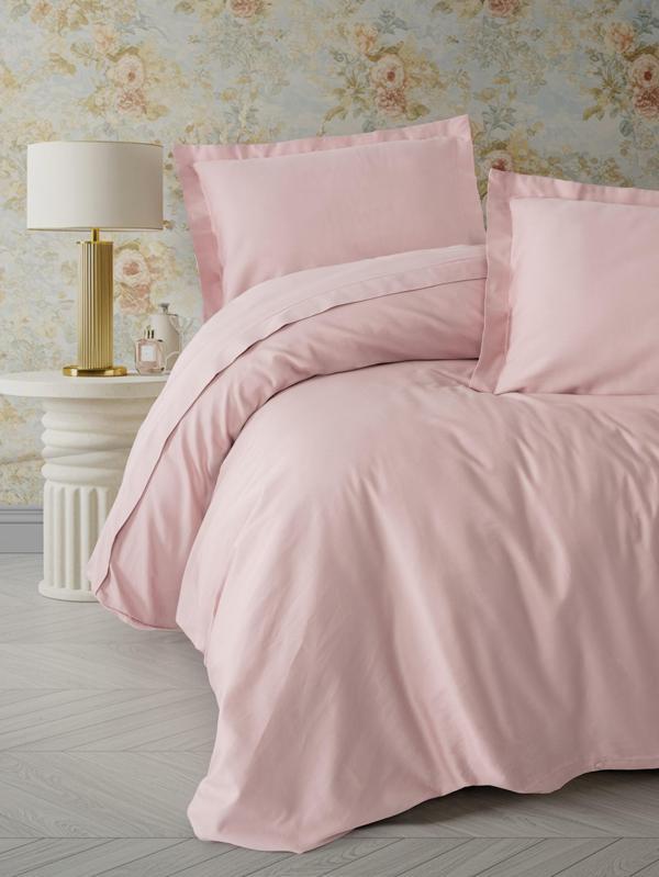Cotton Box Elegant Saten Çift Kişilik Nevresim Takımı Pudra - Image 1