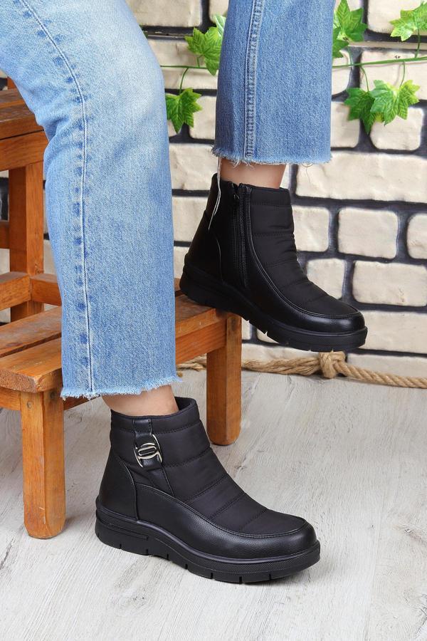 Polaris 163141 Rahat Taban Sıcak Astarlı Fermuarlı Kadın Bot - Image 1