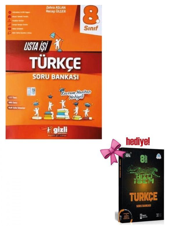 Gizli 8. Sınıf LGS Türkçe Usta İşi Soru Bankası + Türkçe Soru Hediyeli - Gizli Yayınları - Image 1