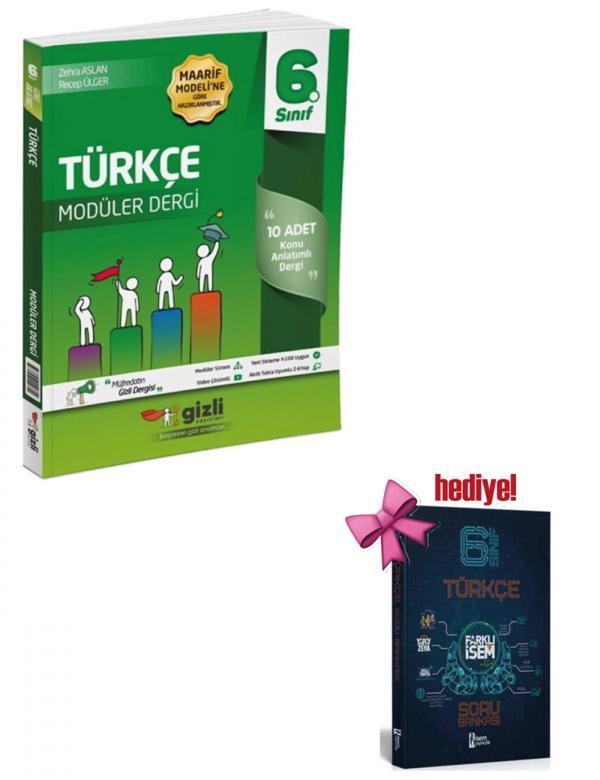 Gizli 6. Sınıf Türkçe Müfredatın Gizli Dergisi + Türkçe Soru Hediyeli - Gizli Yayınları - Image 1