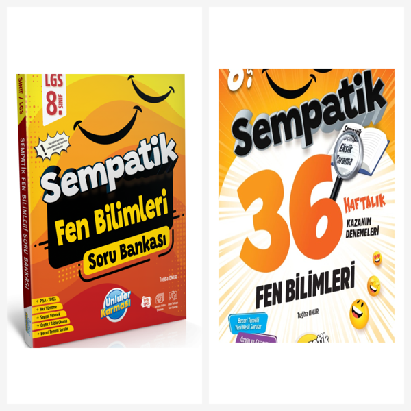 Ünlüler Karması 8. Sınıf Fen Bilimleri Soru Bankası ve Haftalık Deneme Seti 2 Kitap - Ünlüler Karması - Image 1