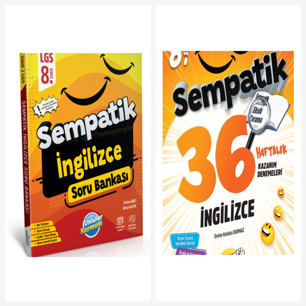 Ünlüler Karması 8. Sınıf İngilizce Soru Bankası ve Haftalık Deneme Seti 2 Kitap - Ünlüler Karması - Image 1