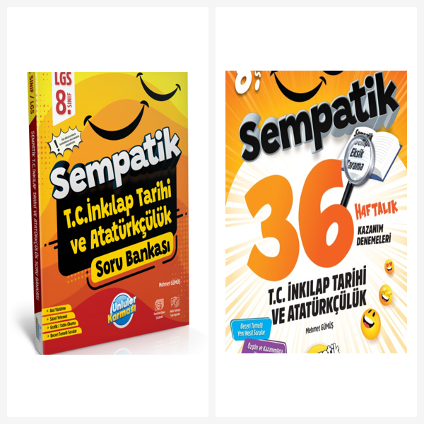 Ünlüler Karması 8. Sınıf T.c. İnkilap Tarihi Soru Bankası ve Haftalık Deneme Seti 2 Kitap - Ünlüler Karması - Image 1