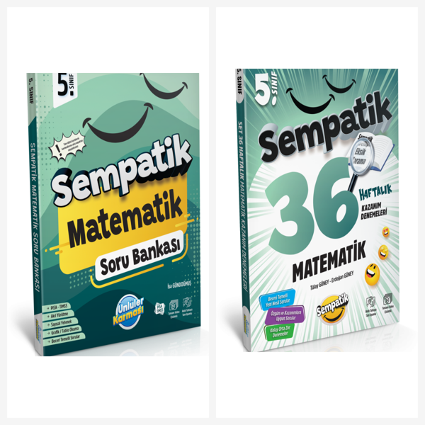 Ünlüler Karması 5. Sınıf Matematik Soru Bankası ve Haftalık Deneme Seti 2 Kitap - Ünlüler Karması - Image 1
