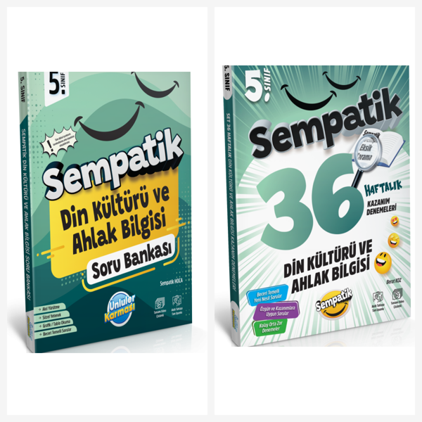 Ünlüler Karması 5. Sınıf Din Kültürü Soru Bankası ve Haftalık Deneme Seti 2 Kitap - Ünlüler Karması - Image 1