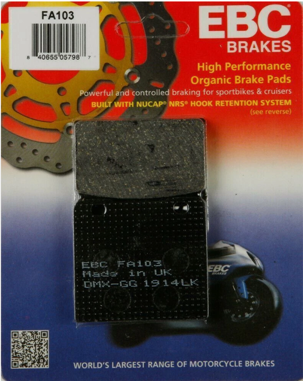 Ebc Fa103 1998-2001 Suzuki VL 1500 Intruder Uyumlu Ön Fren Balatası Organik Balata - Image 1