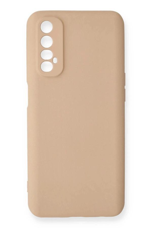 Realme 7 Kılıf Nano içi Kadife Silikon - Pudra - Image 1