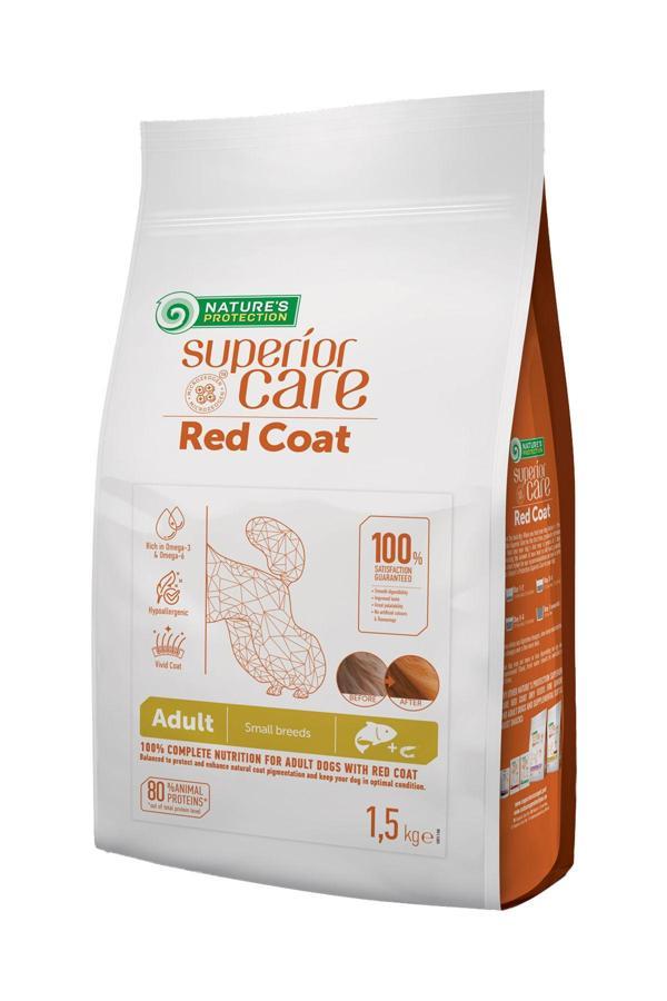 Superior Care Kızıl/kahverengi Tüylü Köpekler Için Somonlu Tahılsız Küçük Irk Köpek Maması 1,5kg - Image 1