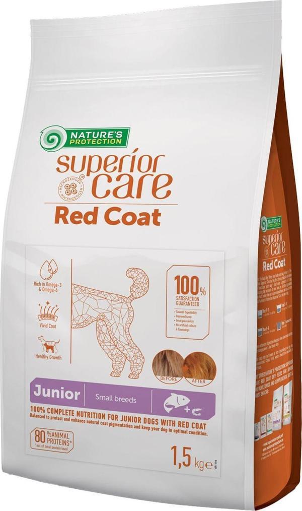 Superior Care Kızıl/k.rengi Tüylü Köpekler Için Tahılsız Somonlu Küçük Irk Yavru Köpek Maması 1,5kg - Image 1