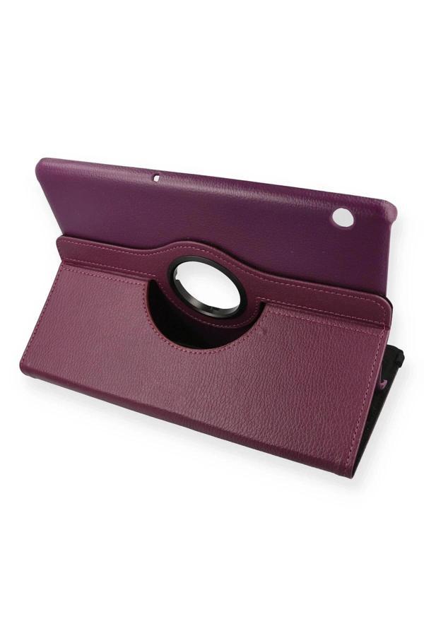 Huawei MediaPad T5 10 Kılıf 360 Tablet Deri Kılıf - Mürdüm - Image 1