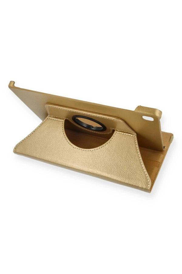 Samsung Galaxy Tab A7 10.4 Kılıf 360 Tablet Deri Kılıf - Gold - Image 1