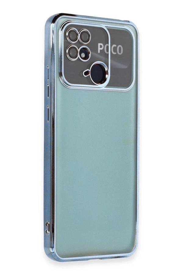 Xiaomi Redmi 10C Kılıf Lensli Silikon - Açık Mavi - Image 1