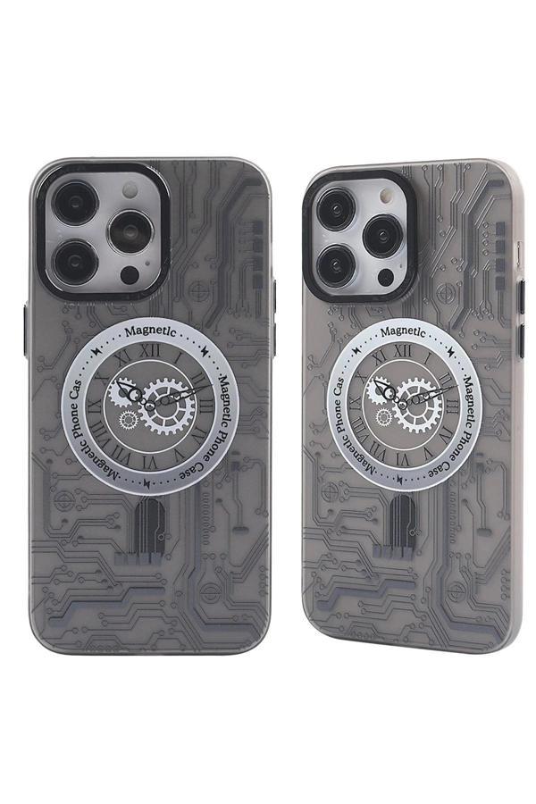 iPhone 14 Pro Max Kılıf Apollo Magneticsafe Desenli Kapak - Apollo Siyah - 1 - Image 1