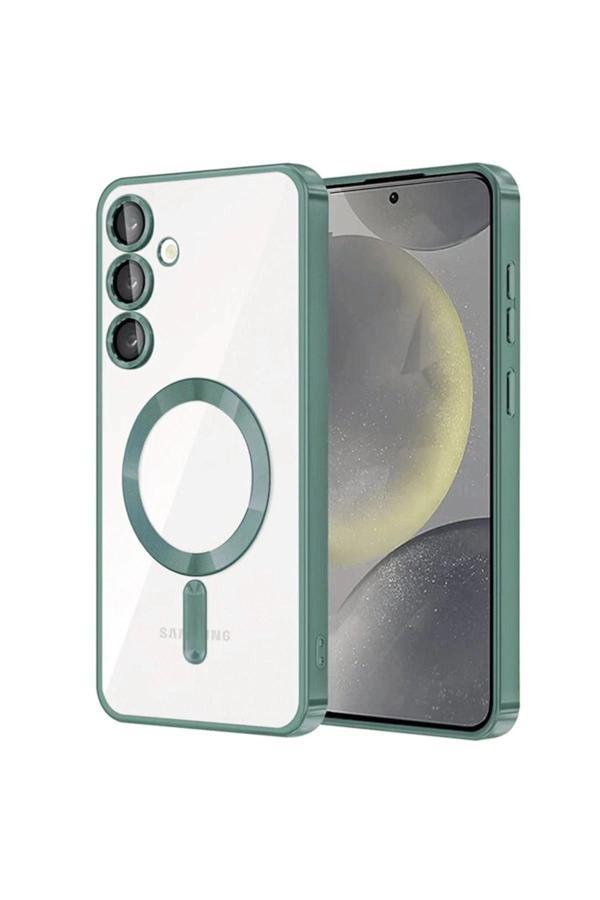 Samsung Galaxy S24 Plus Kılıf Kross Magneticsafe Kapak - Koyu Yeşil - Image 1