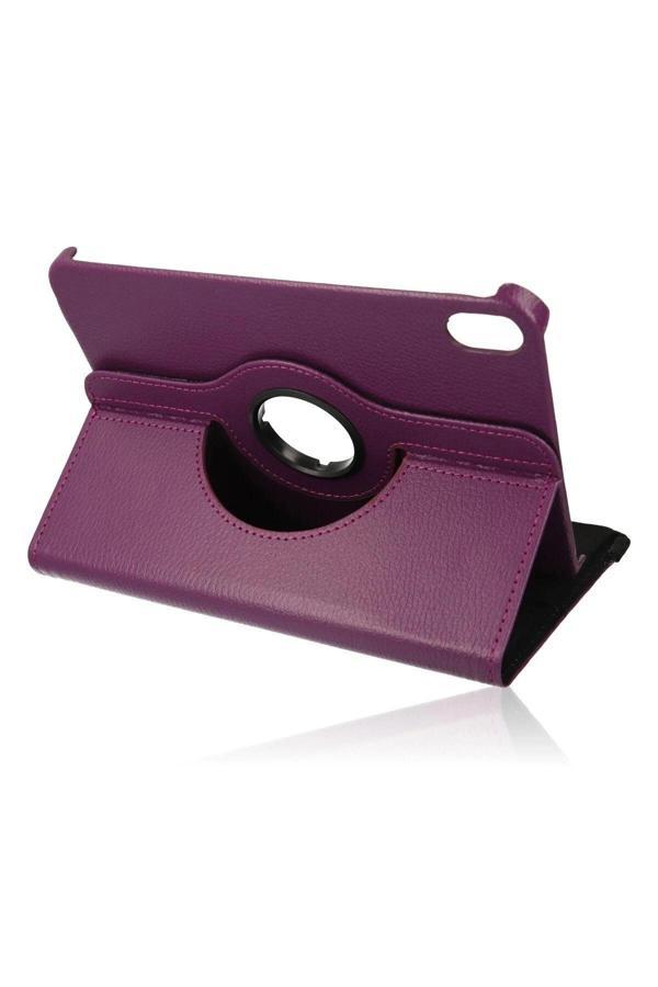 iPad Mini 6 Kılıf 360 Tablet Deri Kılıf - Mürdüm - Image 1