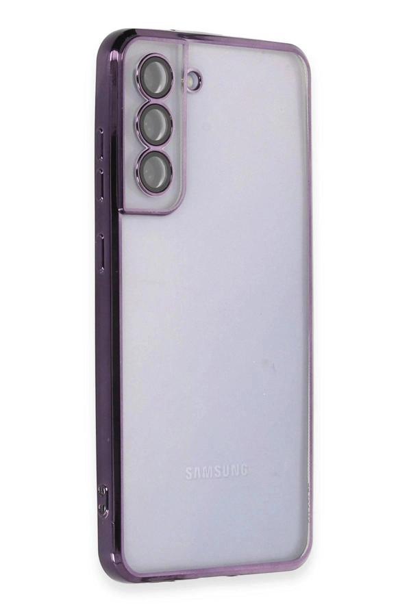 Samsung Galaxy S21 FE Kılıf Lensli Silikon - Mor - Image 1